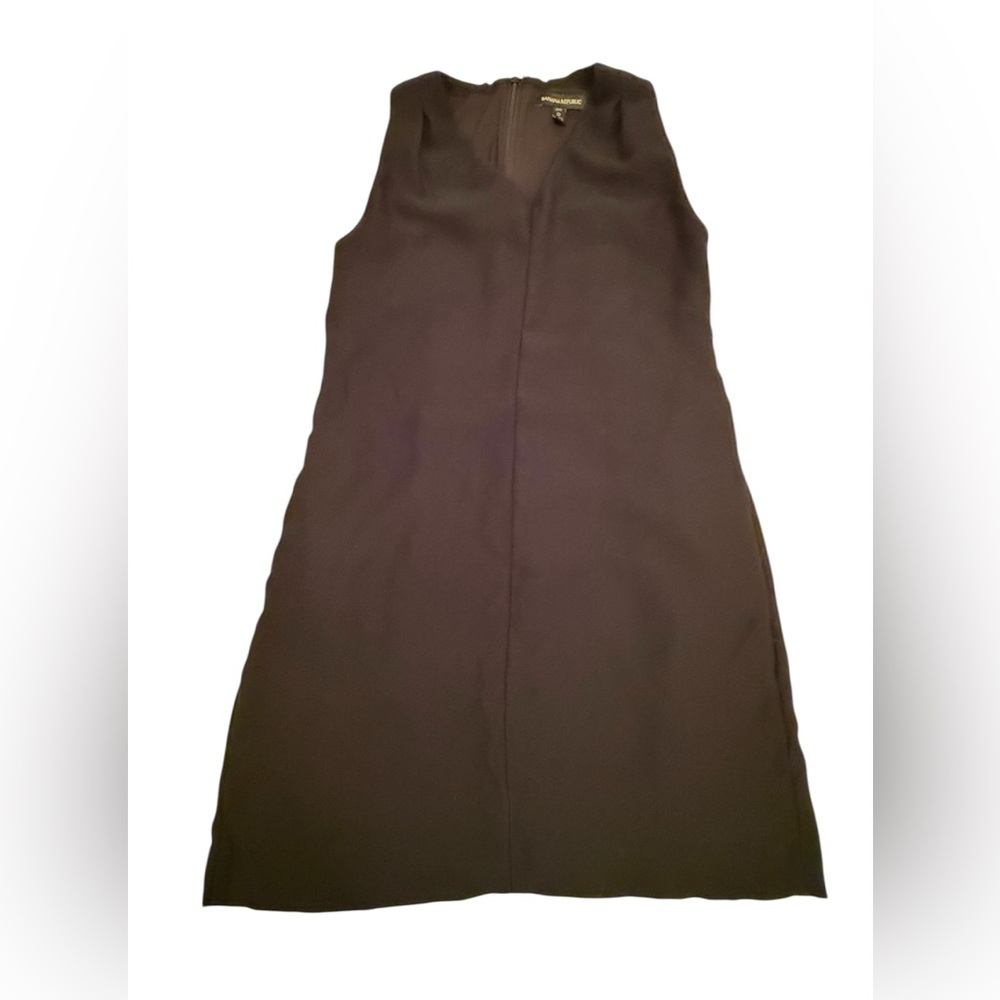 Banana Republic Women’s Black Sleeveless V-Neck Shift Dress Petite 0 Side Pocket - Picture 15 of 15